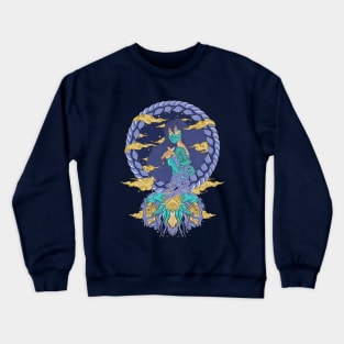 Ninja Girl Blue Crewneck Sweatshirt